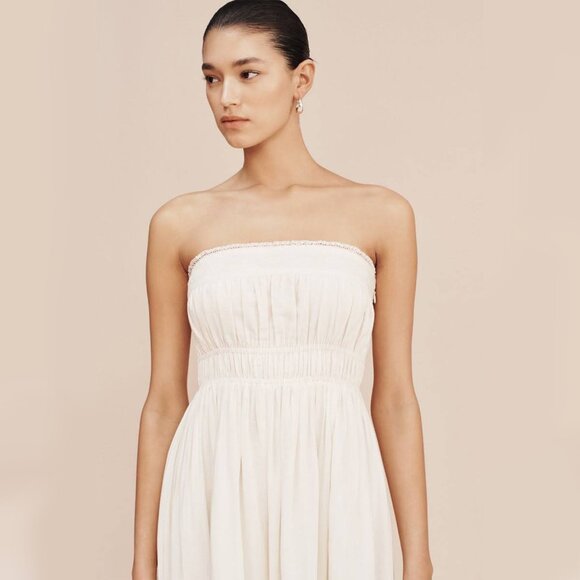 New With Tags POSSE Mylah Strapless Dress - Cream Sz Small - Picture 3 of 16